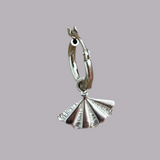 SANTIAGO Single Mini Hoops with Shell Pendants 12mm