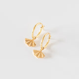 SANTIAGO Mini Hoops with Shell Pendants - 16mm