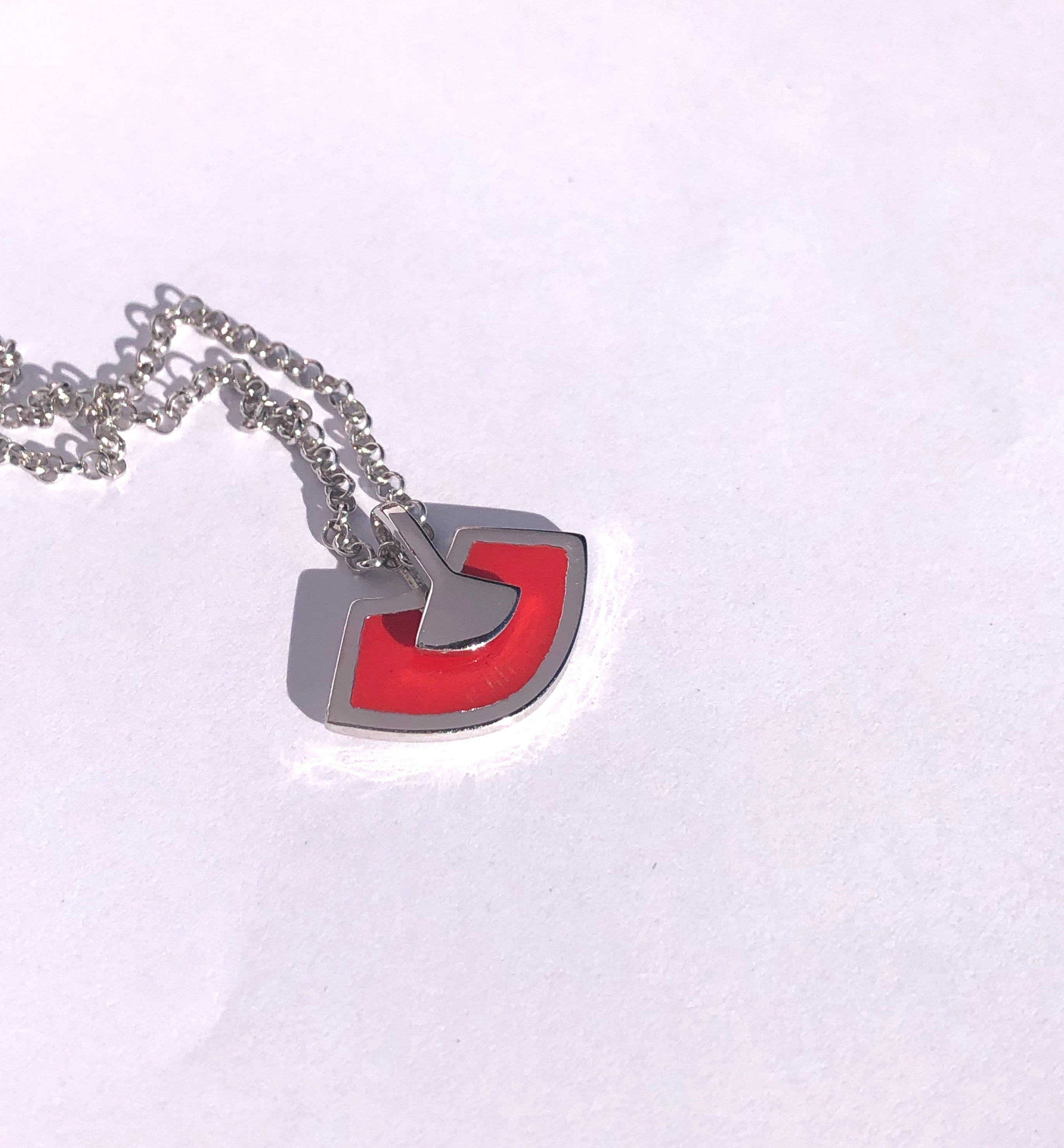 ABANICOS Silver Necklace with Enamel