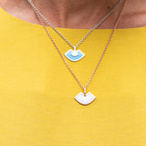 ABANICOS Silver Necklace with Enamel