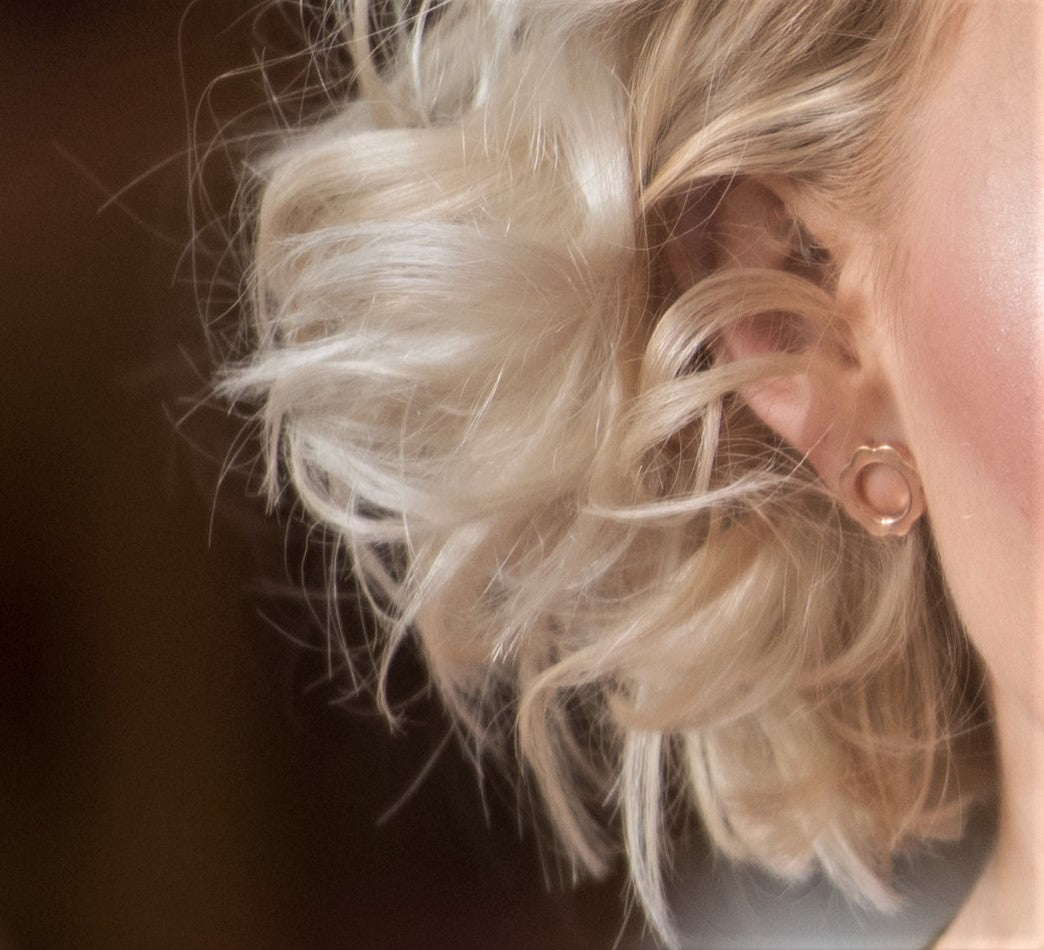 FLOWER POWER Stud Earrings in 18Kt Rose Gold plating by V DESIGN LAB Jewellery