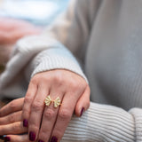 SANTIAGO Shell Open Ring (Gold)