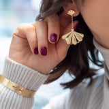 SANTIAGO Shell Big Pendant Earrings