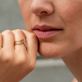 V Ring Silver