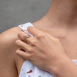 V Ring Silver