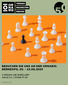 V DESIGN LAB Jewellery for the 1st time at the Ornaris Fair in Bern: 20-22nd August 2023
