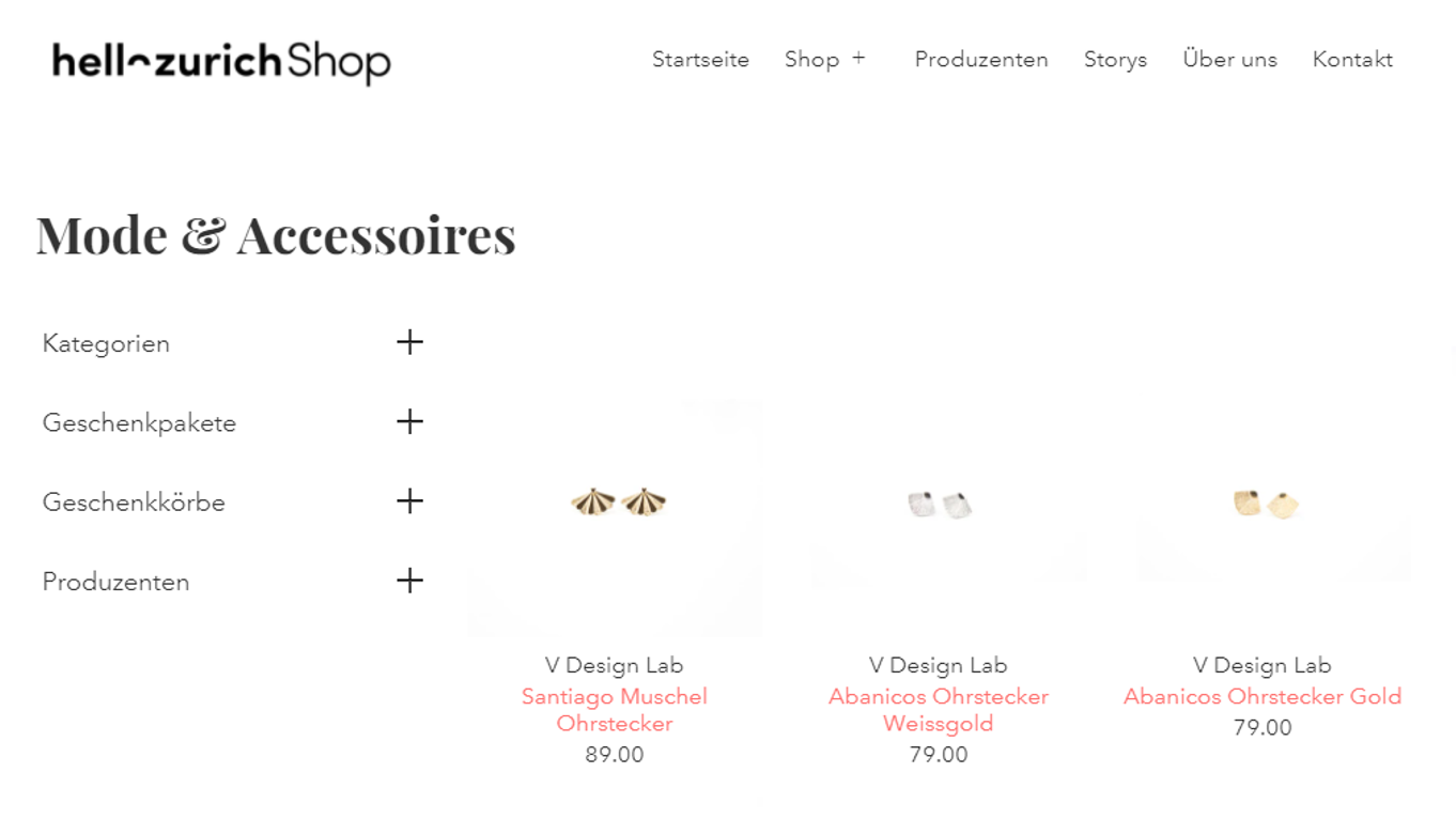 V DESIGN LAB Jewellery now selling on HELLO Zurich Online Shop