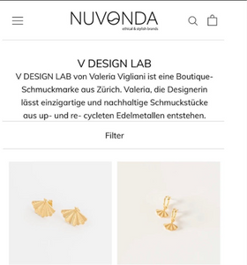 V DESIGN LAB Jewellery selling on Sustainable Swiss Platform NUVONDA