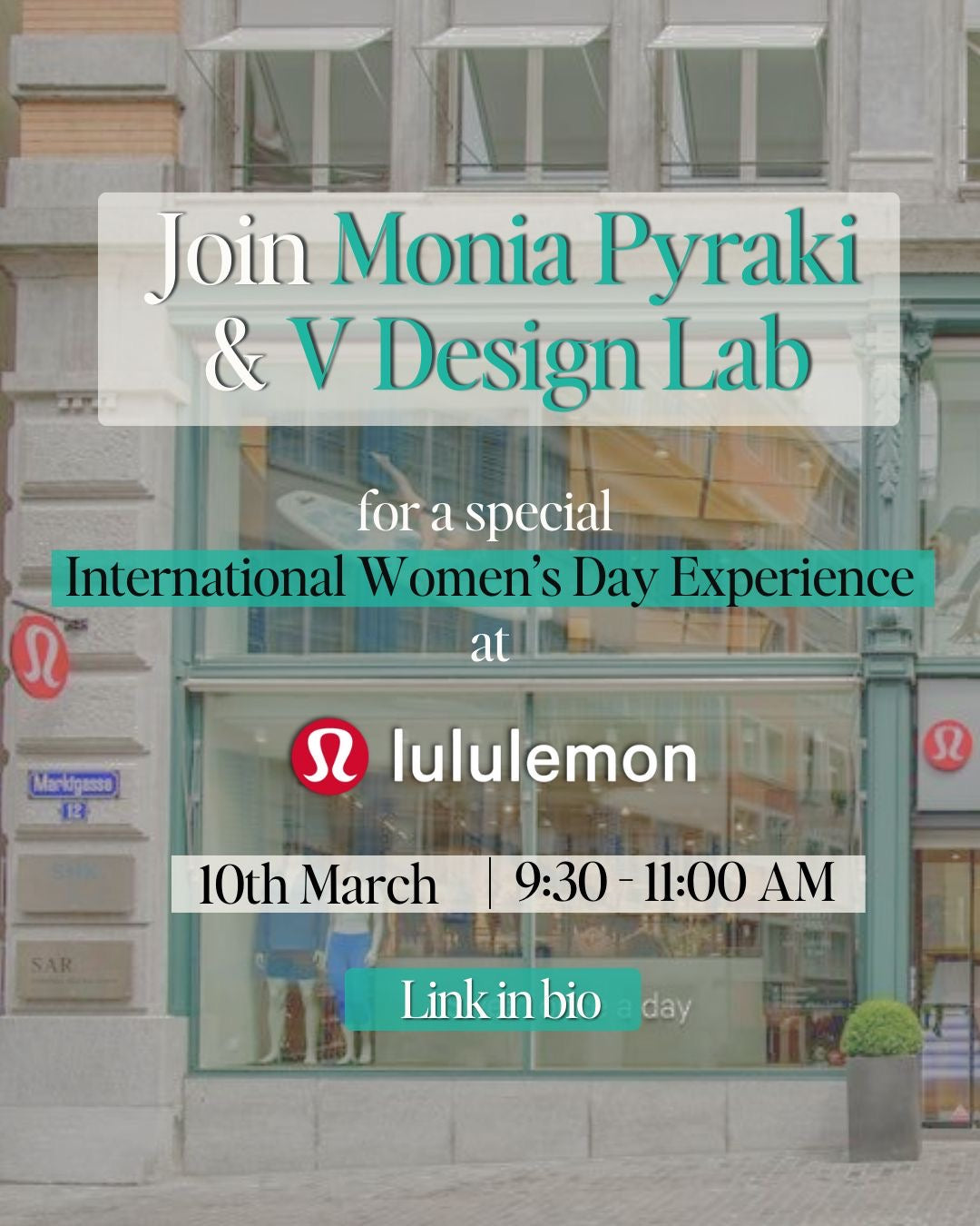 March 10th International Women’s Day Event at Lululemon Zurich 2026