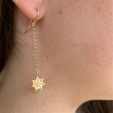 STAR*ina Long Pendant Earrings with Zirkonia