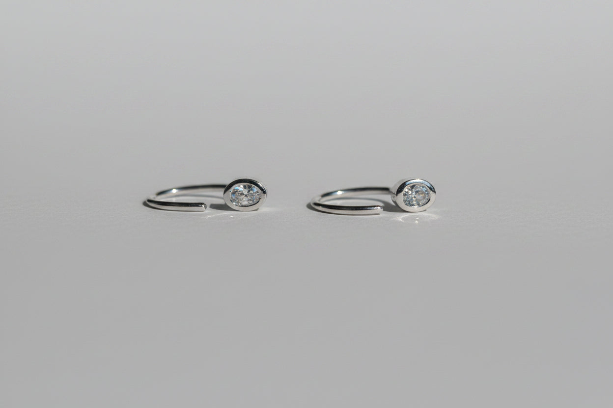 ESSENTIALS Mini Hoops with Zirconia
