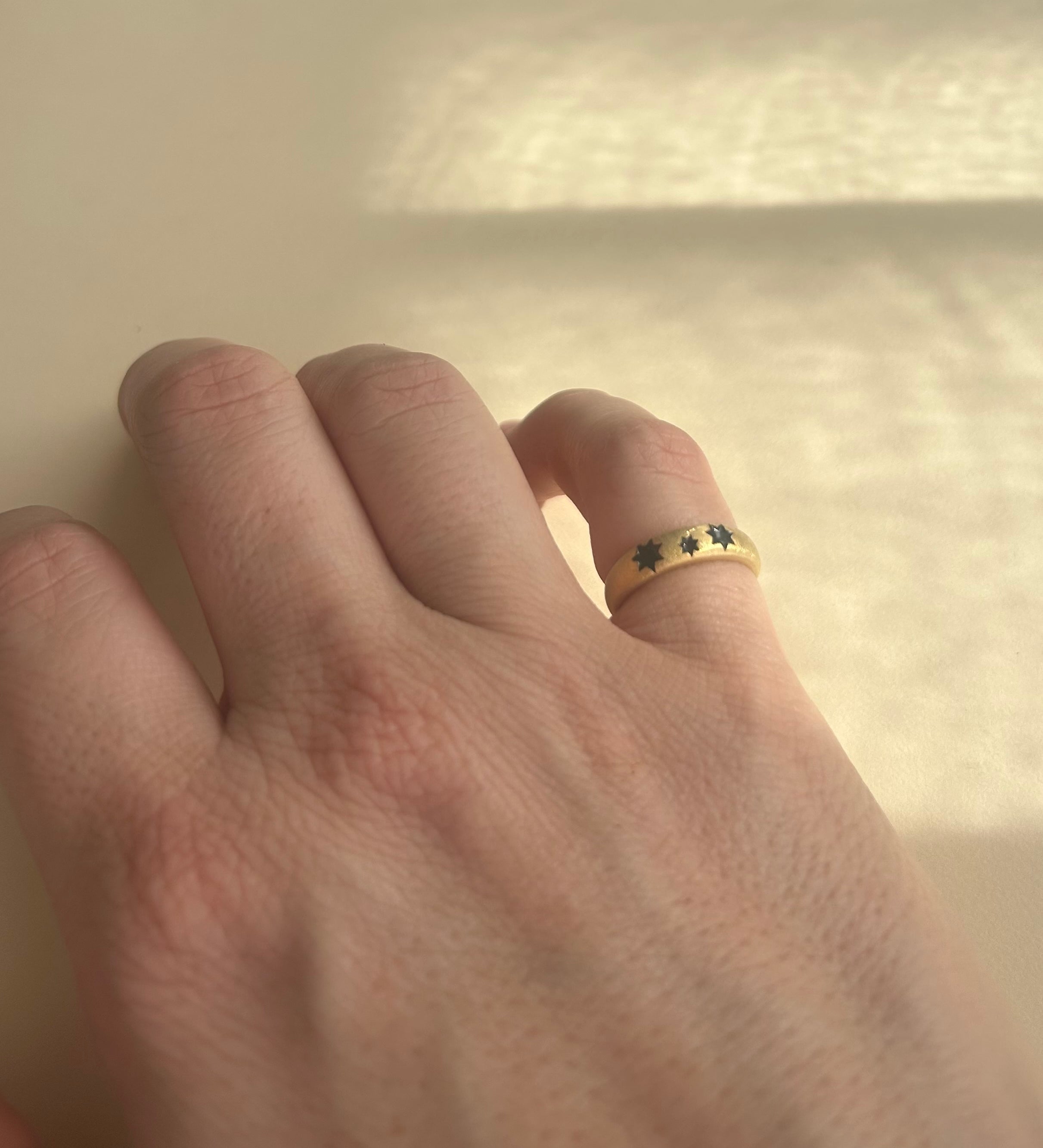 STAR*ina Limited Edition Ring Black Enamel