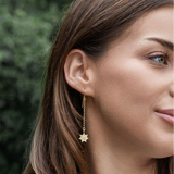 STAR*ina Long Pendant Earrings with Zirkonia