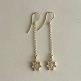 STAR*ina Long Pendant Earrings with Zirkonia