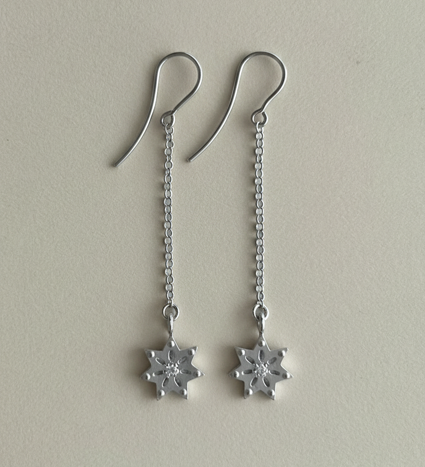 STAR*ina Long Pendant Earrings with Zirkonia