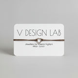 Bracelet with heart-shaped on a V Design Lab card 