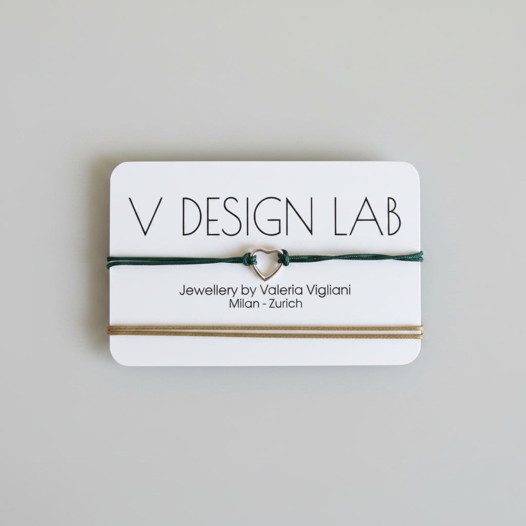 Self love heart bracelet with 'V Design Lab' 