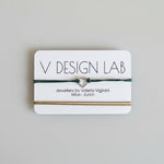 Self love heart bracelet with 'V Design Lab' 