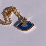 ABANICOS Silver Necklace with Enamel
