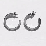 INGRANAGGI Silver Hoop Earrings