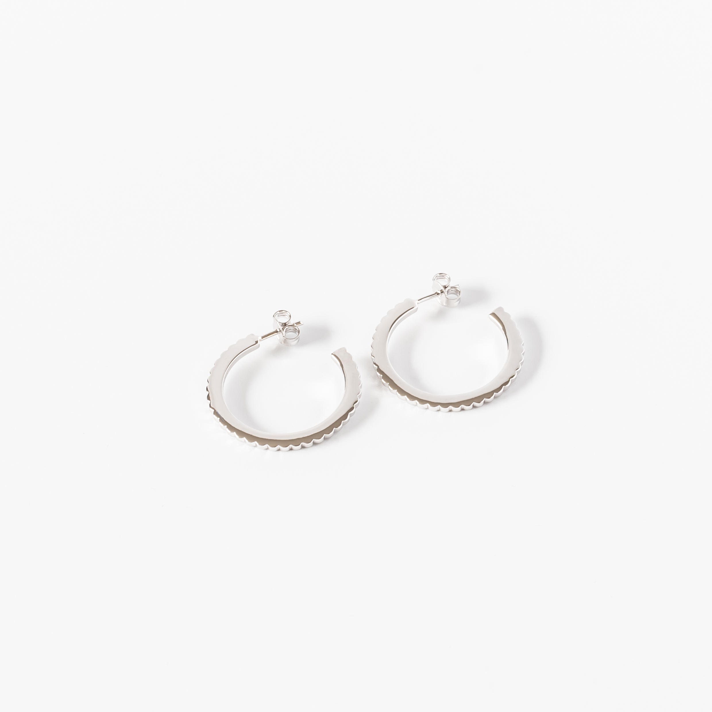 INGRANAGGI Silver Hoop Earrings