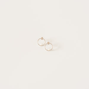 Billabong Circle Earrings with Pearl - Small